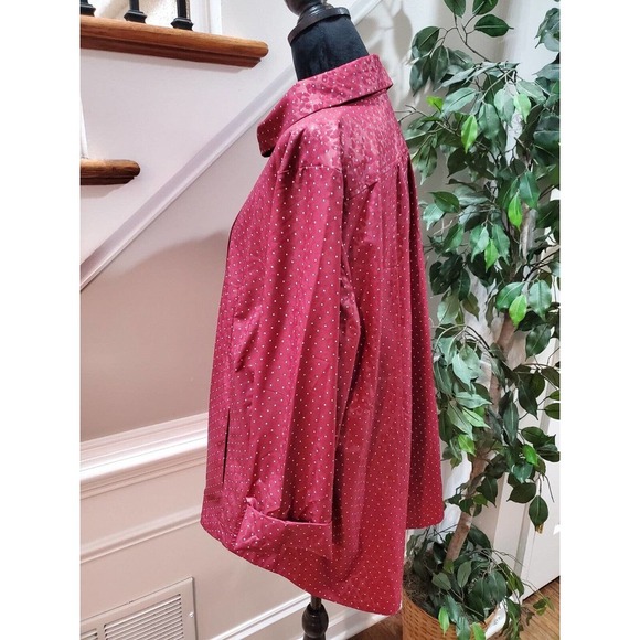Chico's Women's Red Polyester Long Sleeve Buttons Front Casual Jacket Size 3X - Picture 7 of 12